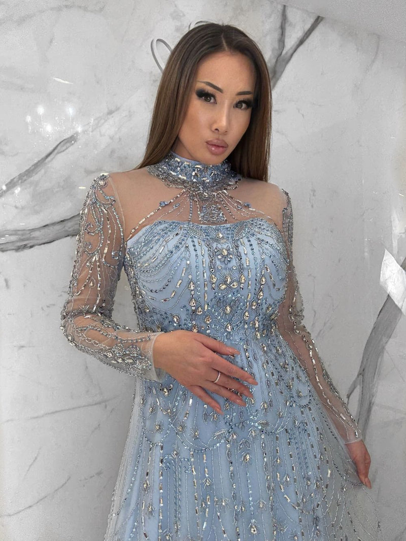 1969 air force dress blues Cinderella Blu Dress, Women's Blue Dresses – CityLux Boutique main image 0