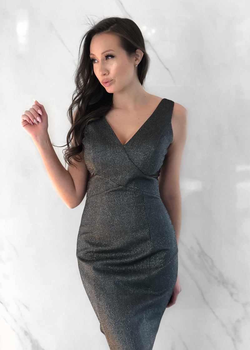 Antoinette Dress, Women's Dark Grey Dresses CityLux Boutique Antoinette Dress, Women's Dark Grey Dresses CityLux Boutique