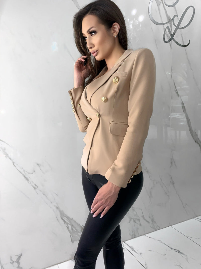 Boss Babe Blazer, Women's Beige Blazers