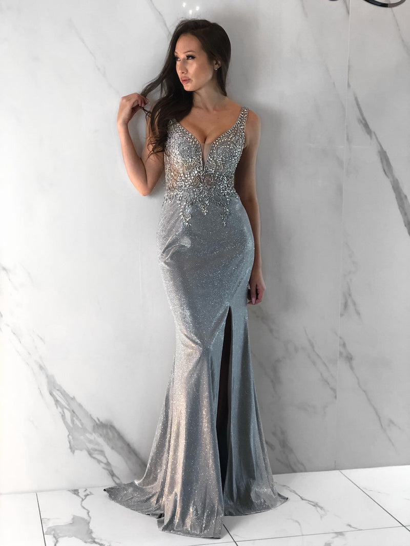 Brienne Dress, Women's Silver Dresses