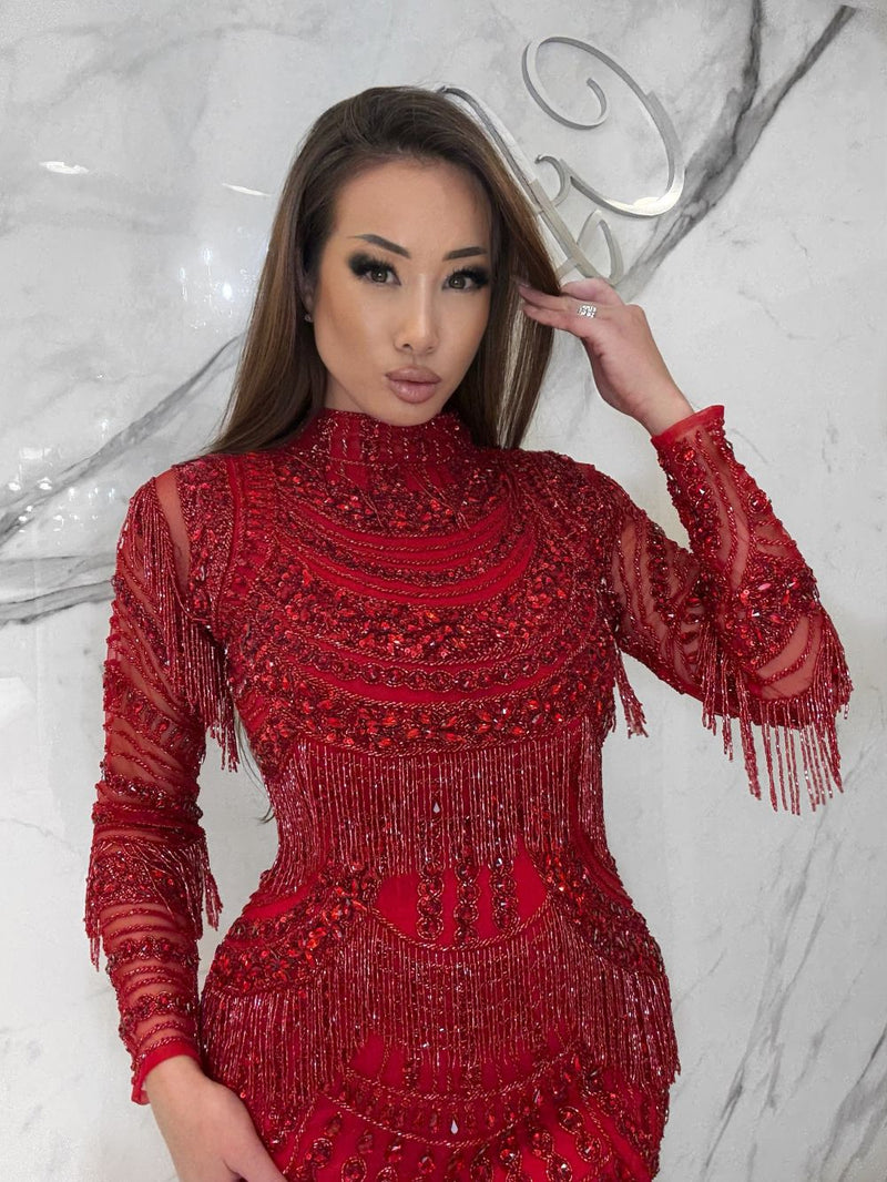 Aliya Dress, Women's Red Dresses