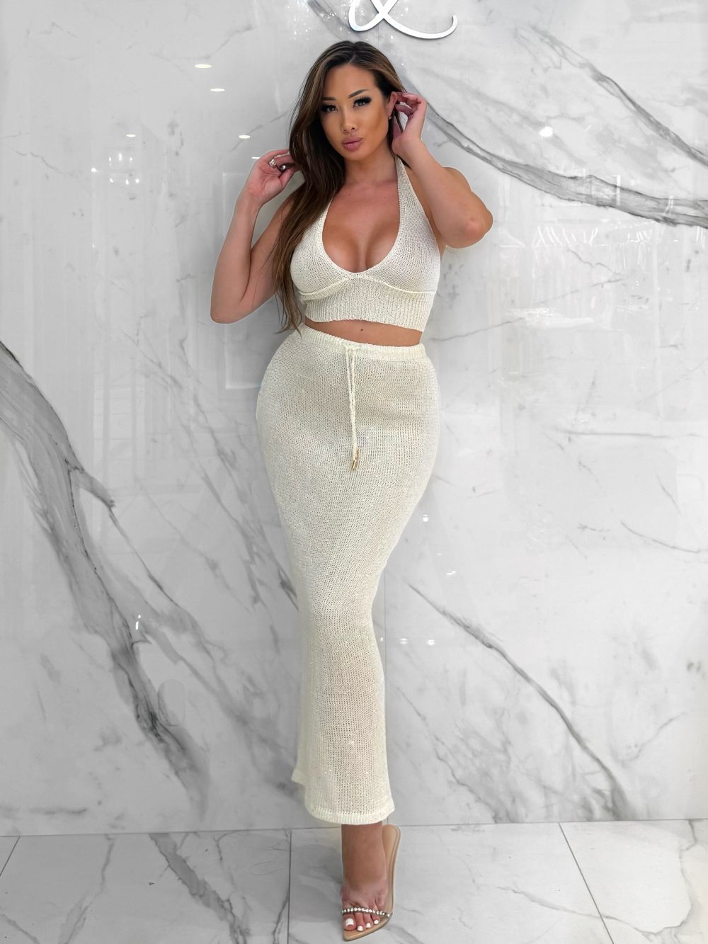 Aruba Maxi Skirt Skirt, Women's White Skirts