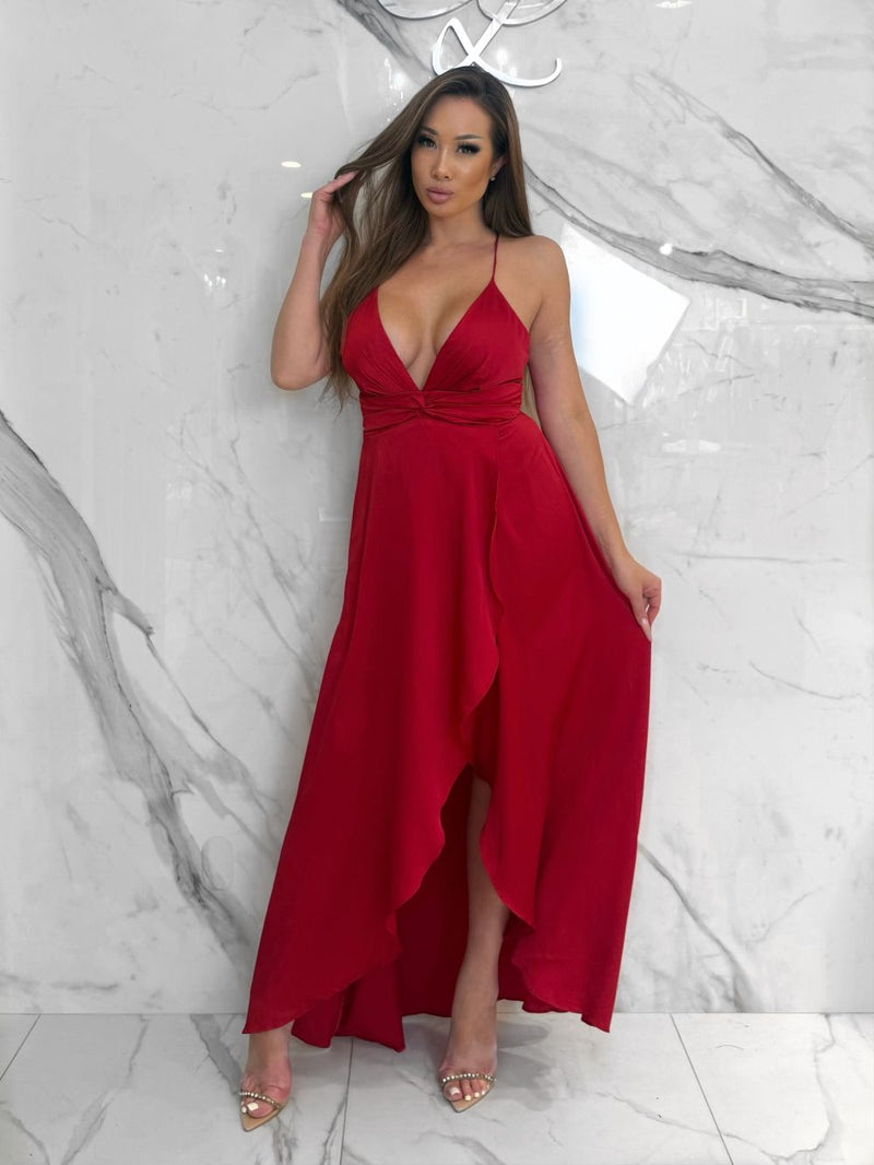 Aura Dress, Women's Burgundy Dresses