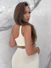 Darya Bottom Bathing Suit, Women's Cream Bathing Suits