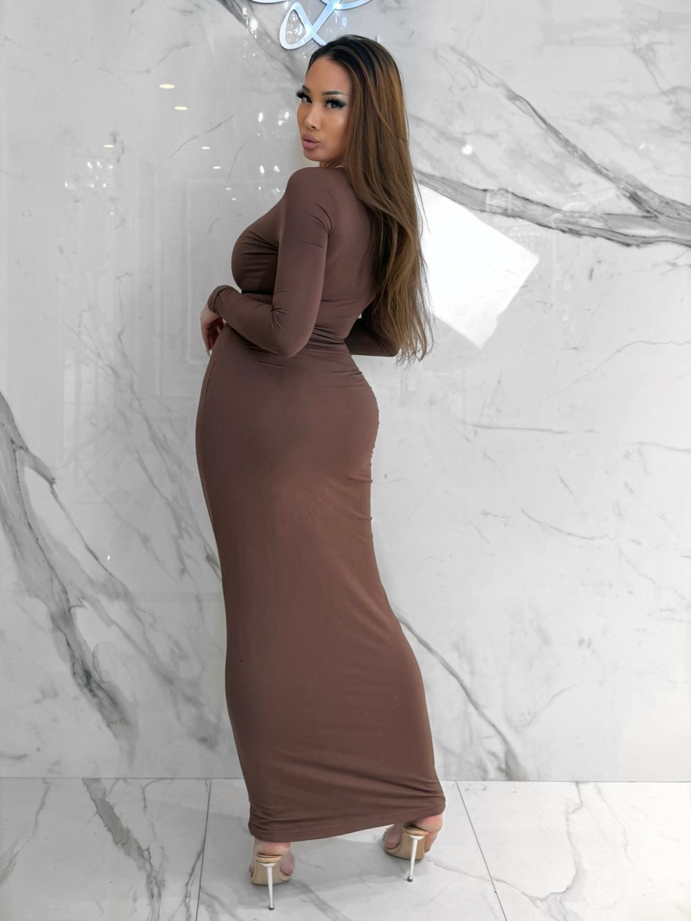 Essential Maxi Dress, Women's Brown Dresses