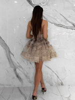 Gentle Glow Dress, Women's Taupe Dresses