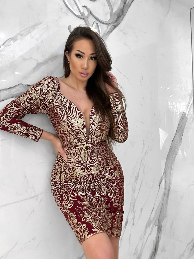 Gratitude Dress, Women's Burgundy Dresses