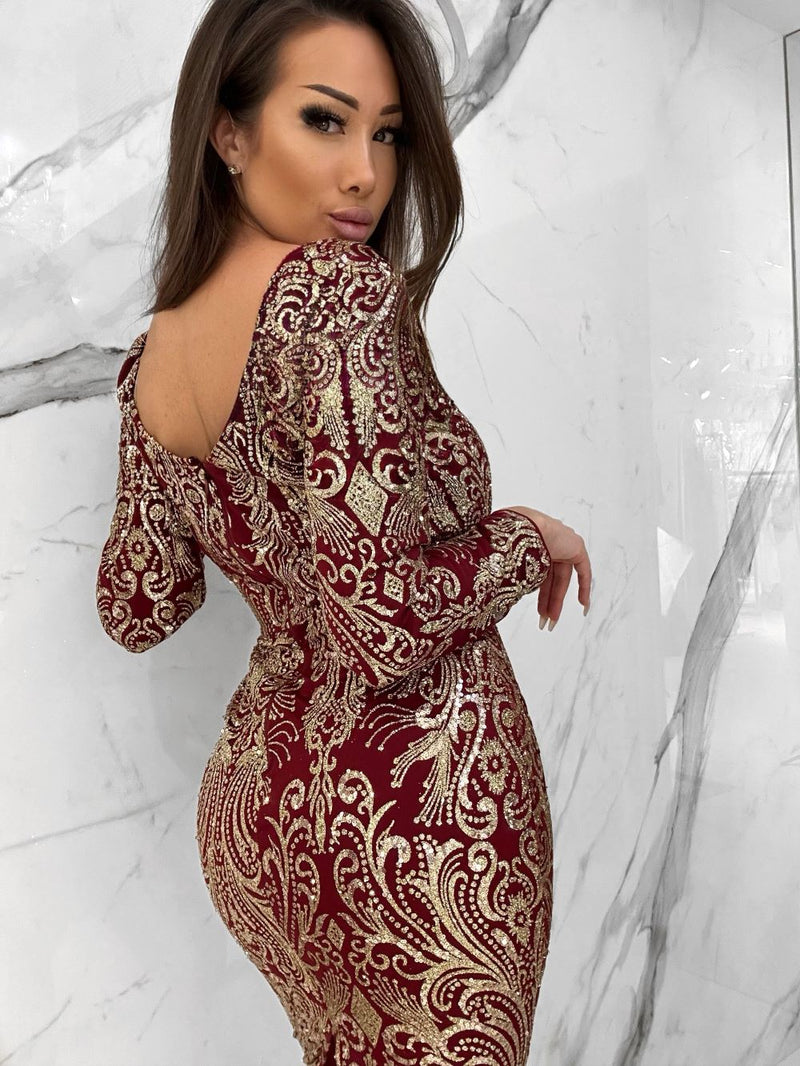 Gratitude Dress, Women's Burgundy Dresses