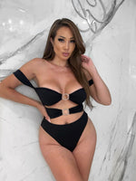 Jasmine One Piece Bathing Suit, Women's Black Bathing Suits
