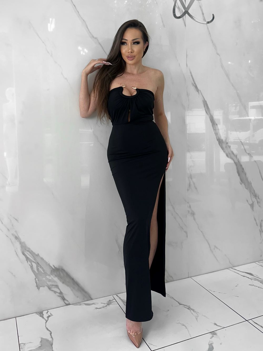Black party gown clearance
