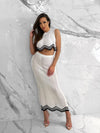 Moonlit Waves Skirt, Women's White Skirts