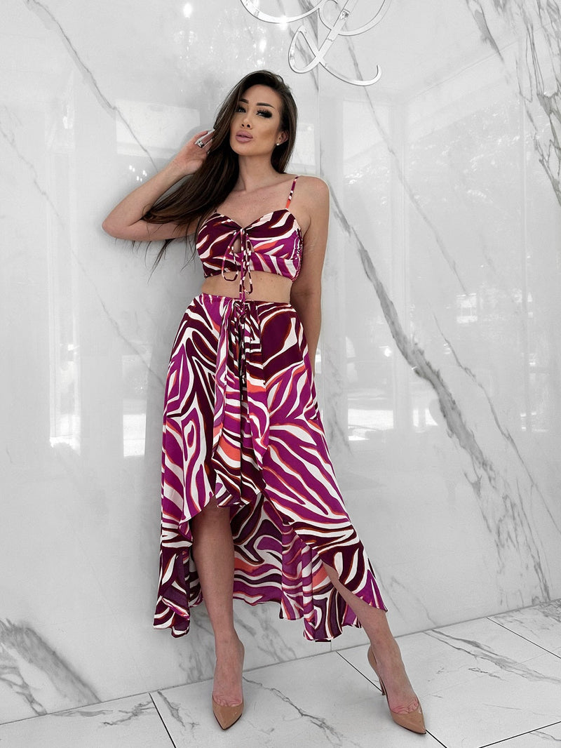 Not the Time Skirt, Women's Magenta Skirts