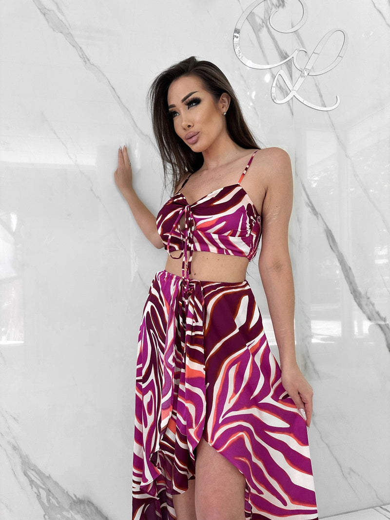 Not the Time Skirt, Women's Magenta Skirts