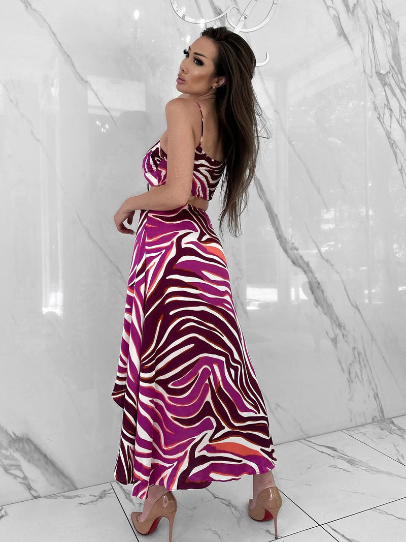 Not the Time Skirt, Women's Magenta Skirts