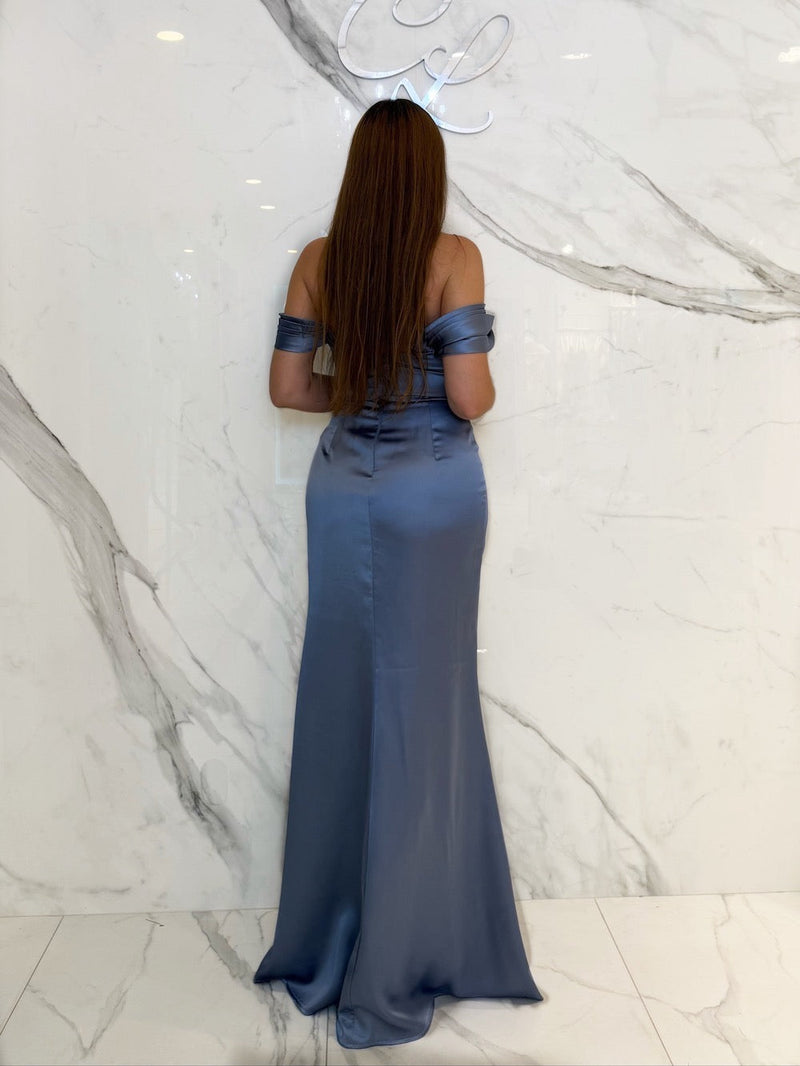 Pure Luxe Dress, Women's Dusty Blue Dresses