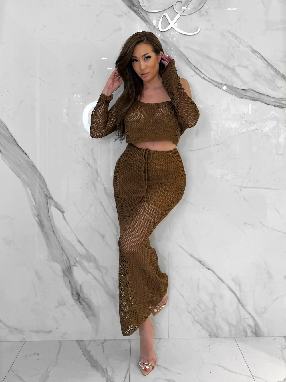 Sepia Skirt, Women's Brown Skirts