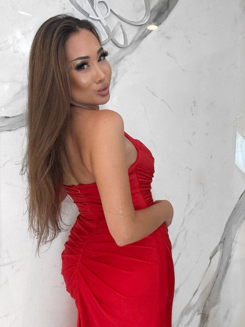 Soft Awakening Dress, Women's Red Dresses