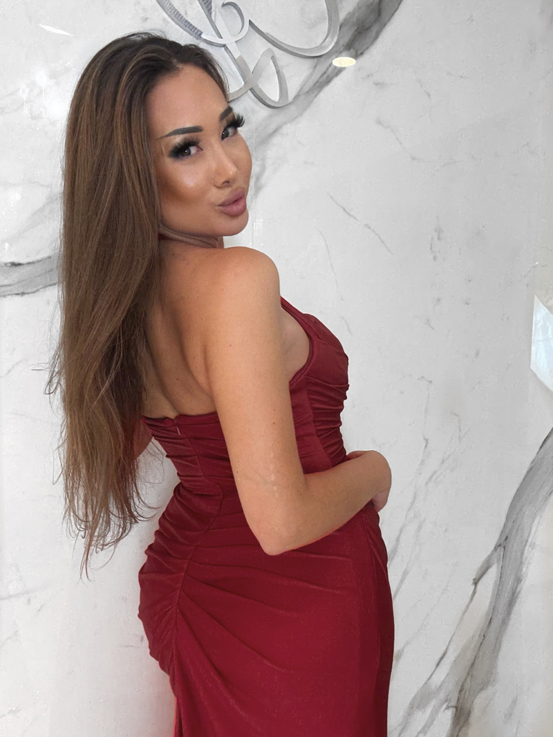 Soft Awakening Dress, Women's Burgundy Dresses