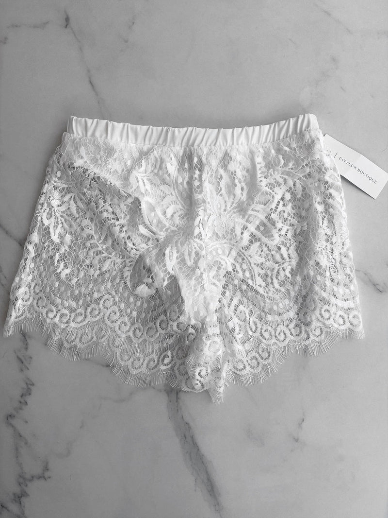 Stay Curious Shorts, Women's White Shorts