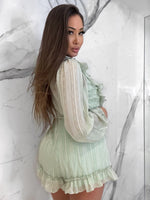 Sweet as Honey Romper, Women's Sage Romper