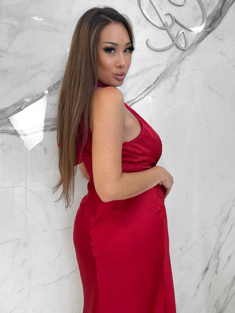 Sweet Glimpse Dress, Women's Burgundy Dresses