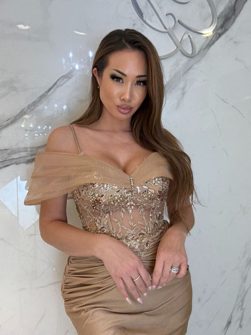 Wildest Dream Dress, Women's Gold Dresses