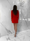Billionaire Babe Blazer Dress, Women's Red Blazer Dresses