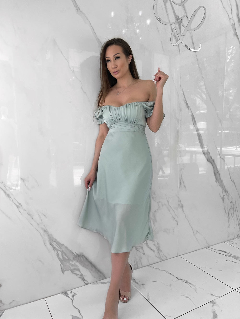 Mint sales strapless dress