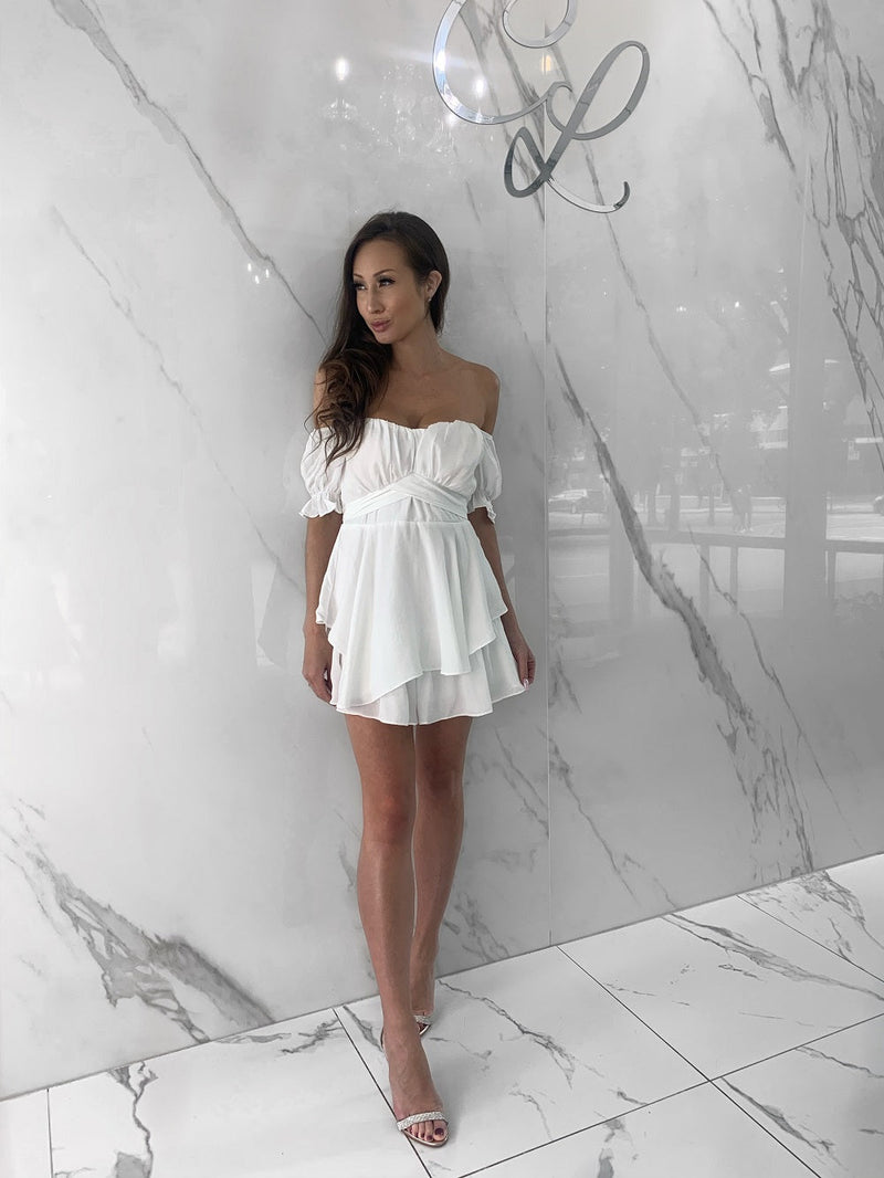 Harlene Romper, Women's White Romper