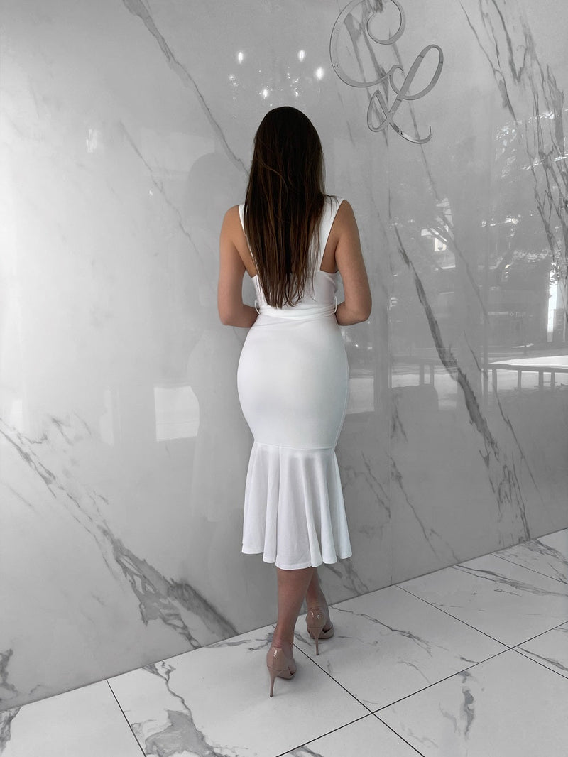 Lets Promenade Dress, Women's White Dresses