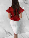 Mirena Top, Women's Red Tops
