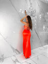 Out of Time Dress, Women's Neon Orange Dresses