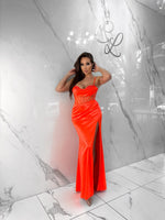 Out of Time Dress, Women's Neon Orange Dresses