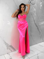 Out of Time Dress, Women's Neon Pink Dresses