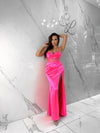 Out of Time Dress, Women's Neon Pink Dresses