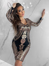 Star Studded Dress, Women's Bronze Dresses