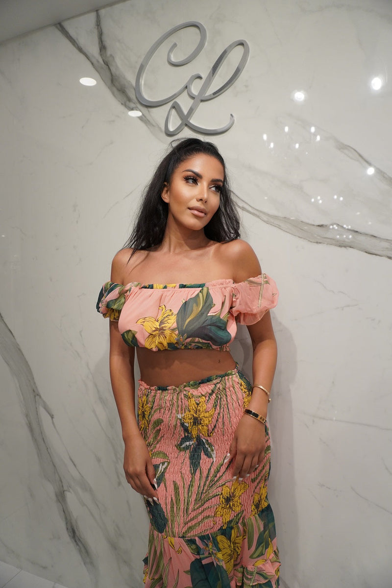 The Palms Two Piece, Women's Pink Two Piece