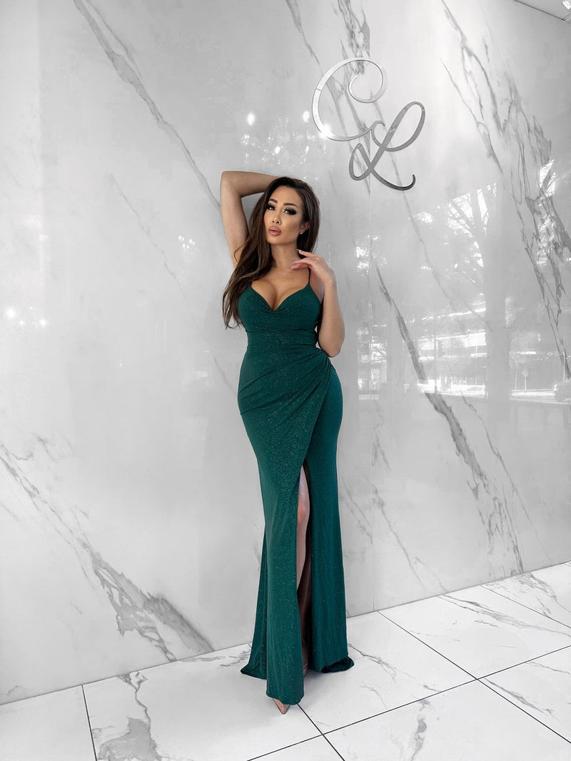 Too Good to Pass Up Dress, Women's Emerald Dresses