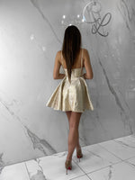 Until the End Dress, Women's Gold Dresses