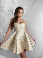 Until the End Dress, Women's Gold Dresses
