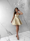 Until the End Dress, Women's Gold Dresses